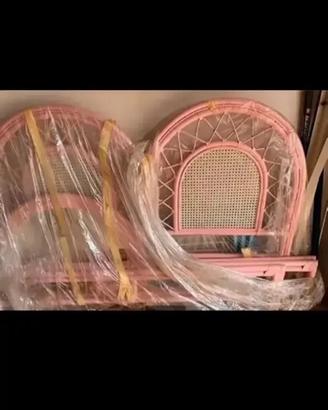 Camera da letto in rattan e paglia di Vienna
