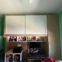 Armadio a Ponte Moderno - Rovere e Bianco Laccato