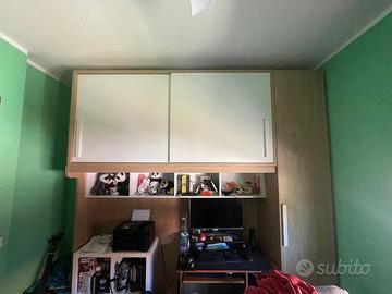 Armadio a Ponte Moderno - Rovere e Bianco Laccato