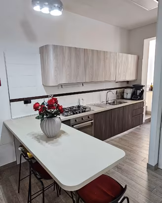 Cucina Stosa moderna bicolore con penisola + forno