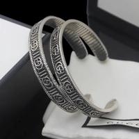Bracciale da uomo in argento 925 con doppia G