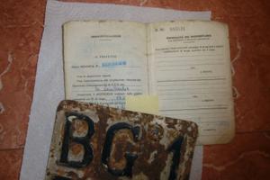 Libretto Targa originale Innocenti Lambretta 1954