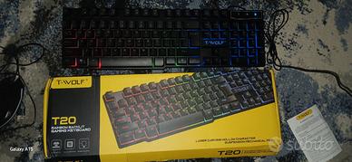 tastiera mecanica da gaming+mouse gaming