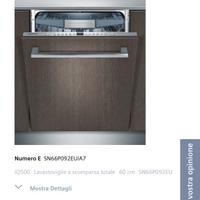 Lavastoviglie Siemens iq 500 a scomparsa totale