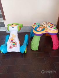 tavolo sonoro multiattività e girello a spinta