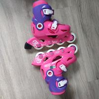 Roller Oxelo Play 3di colore rosa e lilla