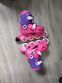 Roller Oxelo Play 3di colore rosa e lilla