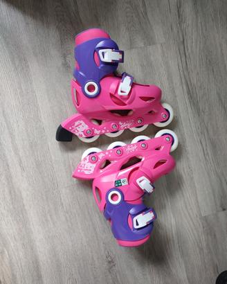 Roller Oxelo Play 3di colore rosa e lilla