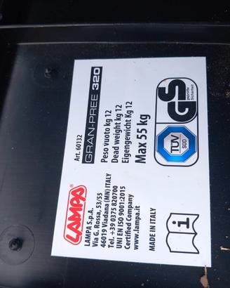 Box sarcofago tetto auto 320 litri