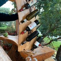 Portabottiglie in ulivo