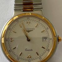 Orologio Longines Conquest 1979 bianco oro acciaio