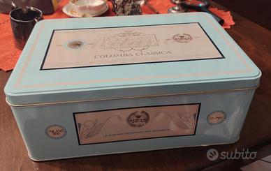 Scatola di latta Originale Colomba Classica,Celest