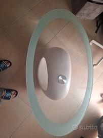 tavolino ovale in vetro 