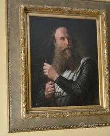 Quadro ad olio del 1800 cavaliere