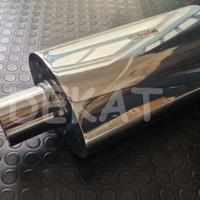 SILENZIATORE AUTO OVALE CENTRALE INOX DIAM. 70 MM