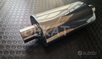 SILENZIATORE AUTO OVALE CENTRALE INOX DIAM. 70 MM