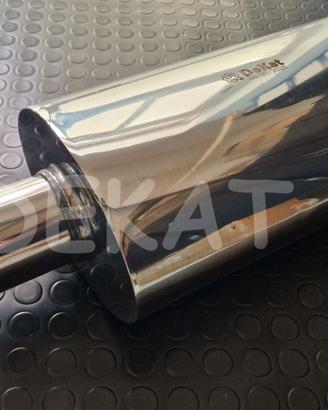 SILENZIATORE AUTO OVALE CENTRALE INOX DIAM. 70 MM