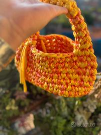 Borsa uncinetto fettuccia