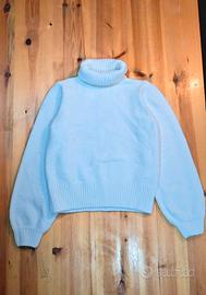 Sinsay white wool pullover XS, chic minimalist