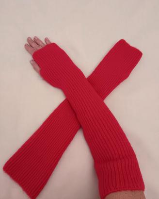 guanti lunghi colore rosso 