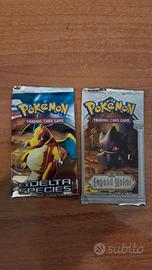 2 BUSTINE VUOTE POKEMON SERIE EX, SMERALDO SPECIE