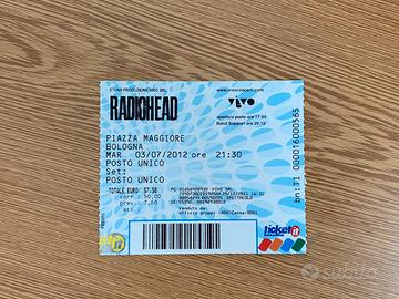 Biglietto Radiohead Bologna 2012 Collezione