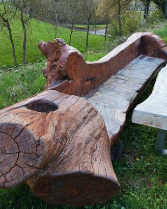 Tavolo con tronco da esterno