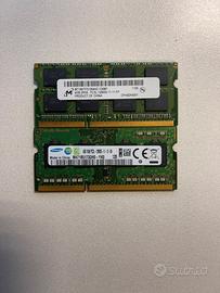 2 RAM DDR3 da 4 GB per portatile  notebook