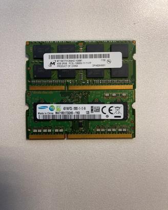 2 RAM DDR3 da 4 GB per portatile  notebook