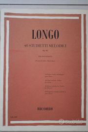 LONGO, 40 studietti melodici, libro