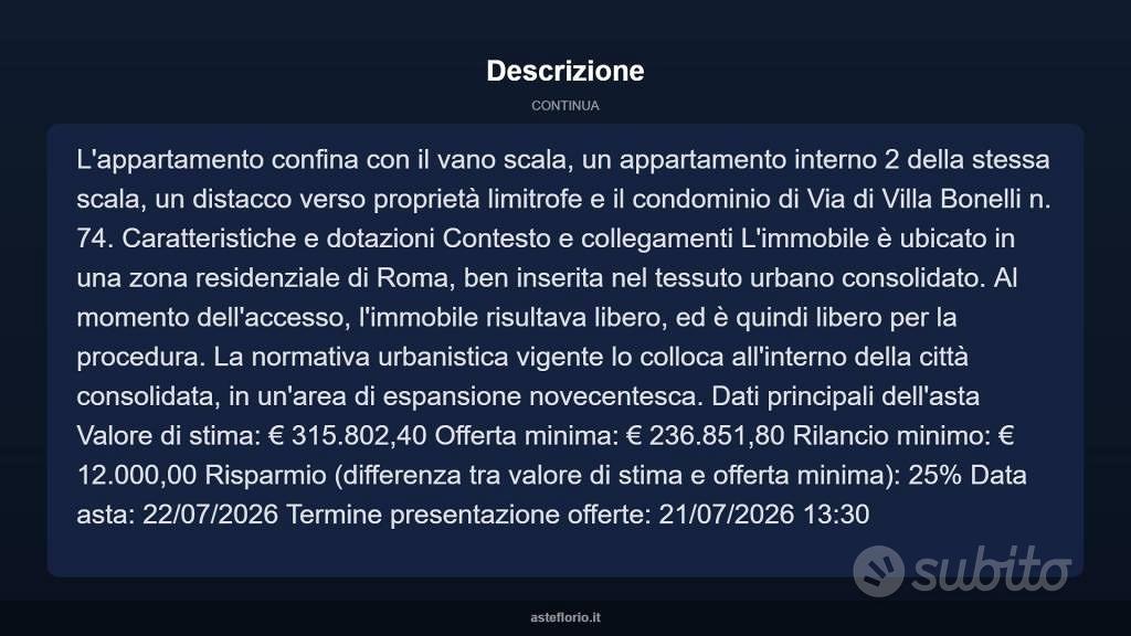 Appartamento – RM - Altro