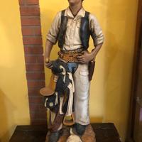 Statua in gesso Cowboys