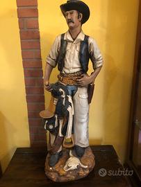 Statua in gesso Cowboys