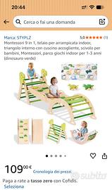 Set arrampicata bambini 9-in-1 a tema dinosauri