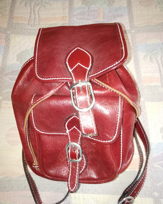 Borsa in cuoio a zaino