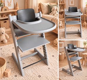 Stokke Tripp Trapp grigia con o senza accessori 