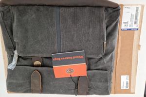 Borsa moto Harley Davidson Messenger Waxed Canvas