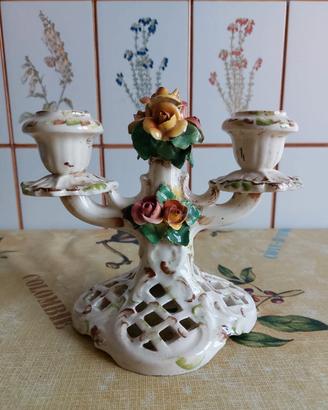 candelabro antico  in ceramica