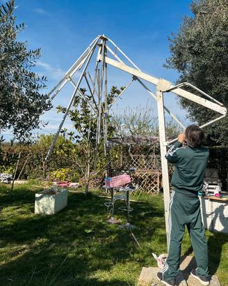 Ombrellone Professionale ACCIAIO - struttura 3 x 3
