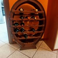 mobile porta bottiglie in legno , da 24 