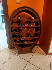 mobile porta bottiglie in legno , da 24 