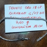 bracciale tennis oro b. 18 ct brillanti 2 ct G/VS