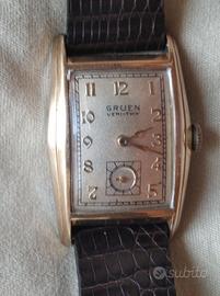 Orologio Gruen tonneau 1942 Art Deco oro 10K