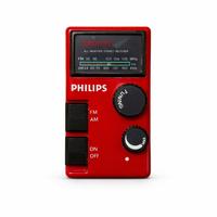 Radio portatile Vintage Philips design retro rosso