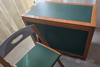 TAVOLO FOPPAPEDRETTI CON SEI SEDIE LEGNO MASSELLO