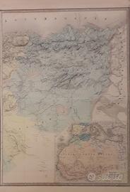 Carta geografica dell'Ottocento 