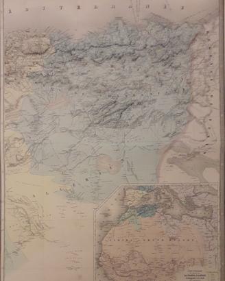 Carta geografica dell'Ottocento 