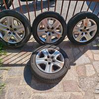 cerchi 16" acciaio 5 razze Opel tipo con borchie
