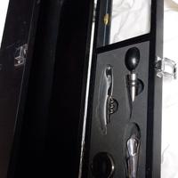 Scatola PORTABOTTIGLIA con accessori Sommelier
