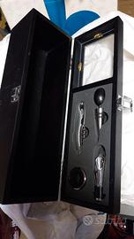 Scatola PORTABOTTIGLIA con accessori Sommelier